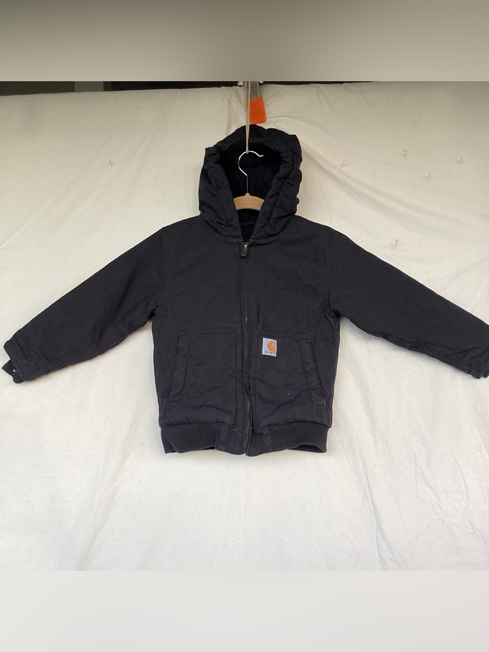 Carhartt boys flannel quilt lined active jacket size XS black